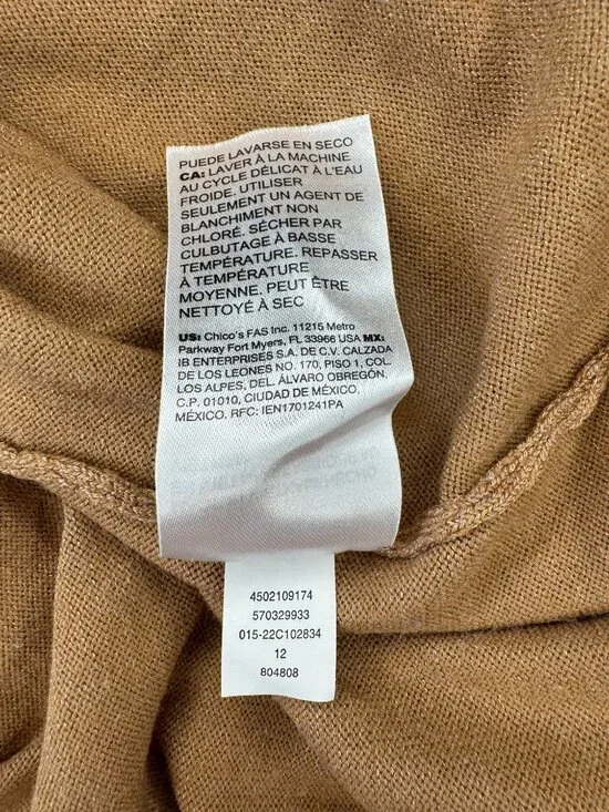 Chico's Women's Asymmetrical Block Sweater Size 2 Flowy - Picture 6 of 6